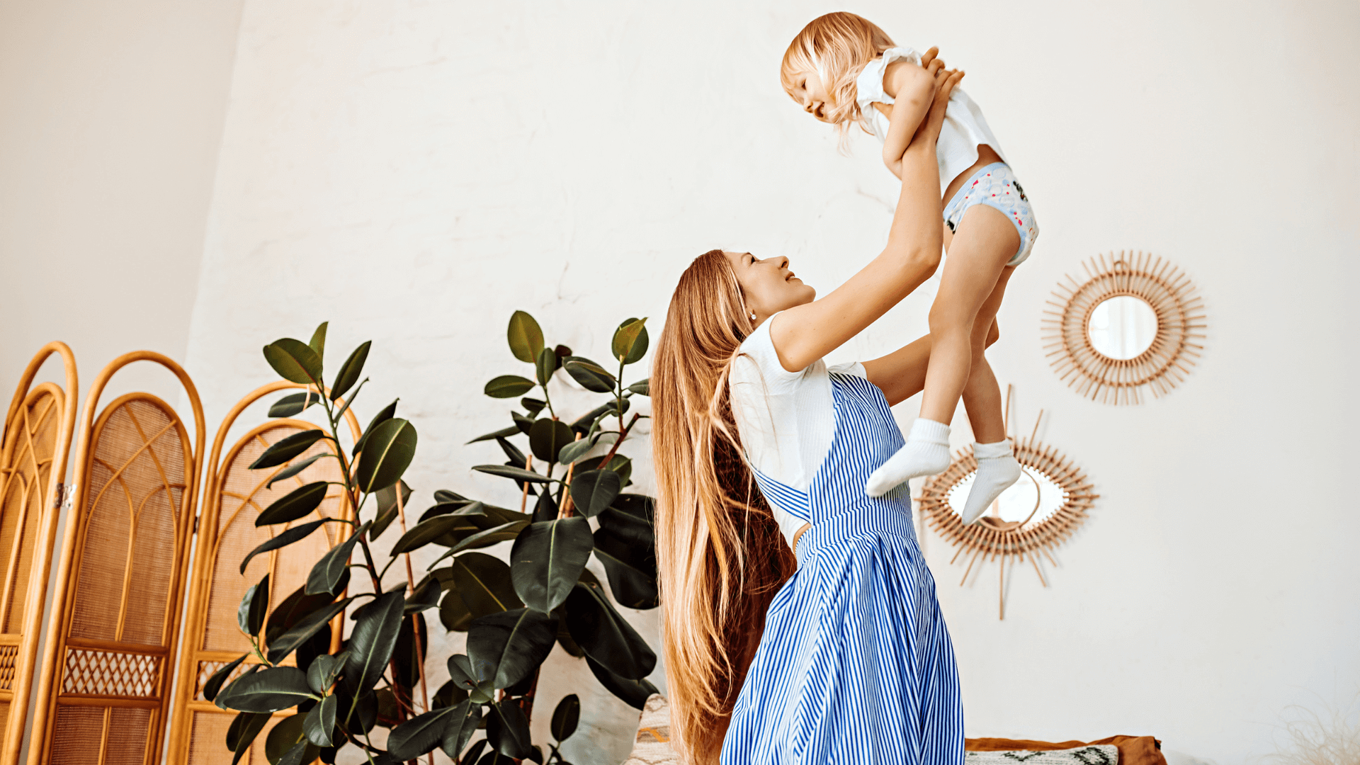 girl playing with au pair